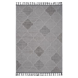 ChicFurnit Rug Guros CollectionIndoorStain Resistant Non Shedding Kid and Pet Friendly for High Traffic Areas, Gray, 77.5"*5.6"*5.6" - 1 of 4
