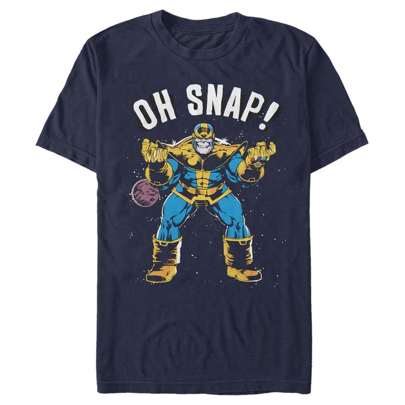 Men's Marvel Thanos Retro Oh Snap T-Shirt, 1 of 5