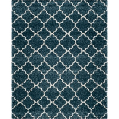 6'x9' Quatrefoil Design Loomed Area Rug Slate Blue/Ivory - Safavieh