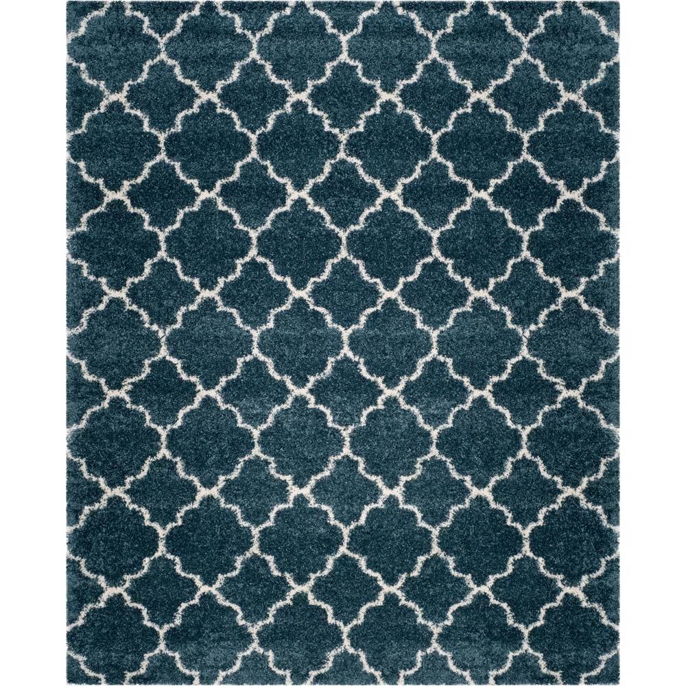 6'x9' Quatrefoil Design Loomed Area Rug Slate Blue/Ivory - Safavieh