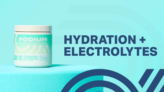 Podium Nutrition Hydration + Electrolytes Energy Drink - Blue Raspberry - 25 Servings, 2 of 12, play video