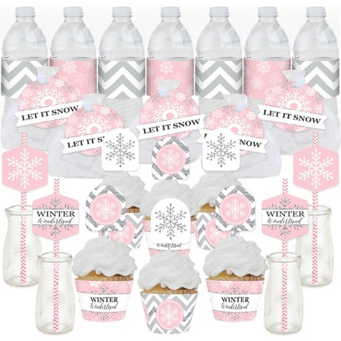 Big Dot Of Happiness Pink Winter Wonderland - Holiday Snowflake ...