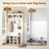 Lirago,70.9-Inch White Hall Tree with Bench, Shoe Storage & Hooks-Durable Mudroom Entryway Organizer - 4 of 4