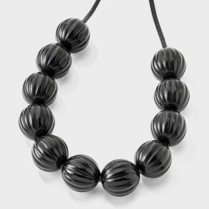 Large Beaded Necklace - A New Day™ Black : Target