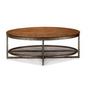 Sheridan Oval Coffee Table Chestnut/Pewter