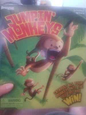  Pressman Jumpin' Monkeys: Catapult Your Monkeys Into The Tree  to Win, Multi, 5 : Toys & Games