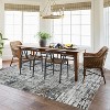 Modern Abstract Striped Washable Area Rug Low Pile Stain Resistant Soft Carpet Non-Slip Backing Floor Cover for Bedroom Living Room - 2 of 4