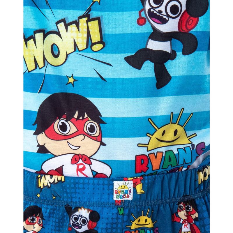 Ryan's World Boys' Wow! Ryan And Combo Panda 3 Piece Pajama Set, 3 of 7