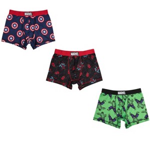 Marvel Spider-Man, The Hulk, Captain America 3-Pack Men's Boxer Briefs - 1 of 4