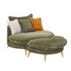65" Corduroy Two-Seater Chair with 3 Matching Pillows - 4 of 4