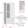 Famapy White Wardrobe with Mirror-Door: Traditional Elegance Meets Contemporary Functionality - 3 of 4
