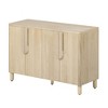 NicBex 4-Door Wood Decorative Storage Cabinet, Sideboard Buffet Cabinet with Storage Arc Handles Adjustable Shelves for Entryway, Living Room - 4 of 4