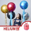 PartyWoo Foil Balloons Red Round 32 Inch 6 pcs - 3 of 4
