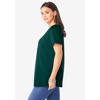 Roaman's Plus Size Cotton Ultimate V-Neck Tee - 4 of 4