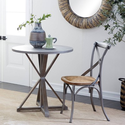 Rustic Brown Solid Wood Round Accent Table 31" Height