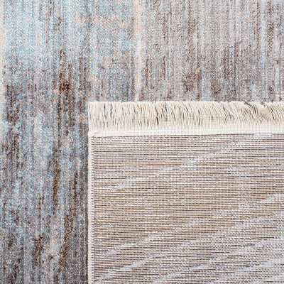 Gray Synthetic Flat Woven Square Area Rug, 5' Size