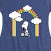 Girls' - Peanuts - Snoopy Looking Up Rainbow Fit & Flair Cap Sleeve Dress - 2 of 4