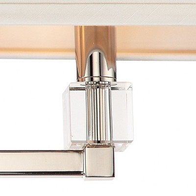 Elegant 3-Light Polished Nickel Vanity Sconce with Crystal Accents