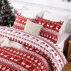 Christmas Duvet Cover Set, 3 Piece Cute Reversible Bedding with 2 Pillow Sham, Soft Quilt Comforter Cover for Bedroom Guest Room Decor - 4 of 4