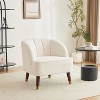 NicBex Velvet Fabric Accent Chair,Upholstered Barrel Living Room Chairs with Mid-Height Backrest,Modren Armchair,Accent Chairs for Living Room - 2 of 4