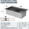 Single Bowl Kitchen Sink, 16 Gauge Stainless Steel Workstation with Accessories, Silver Undermount for Bar & Kitchen - 3 of 4