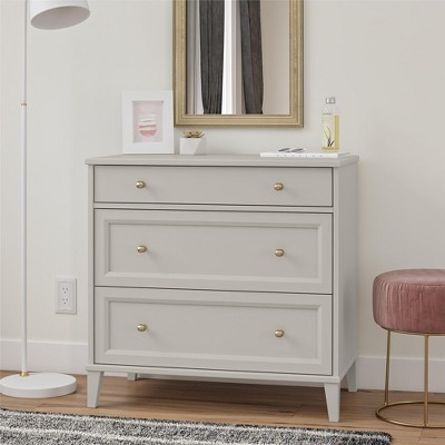 ORRD 2-Drawer Dresser with Pull-Out Desk, Small Space Bedroom & Home Office Dresser
