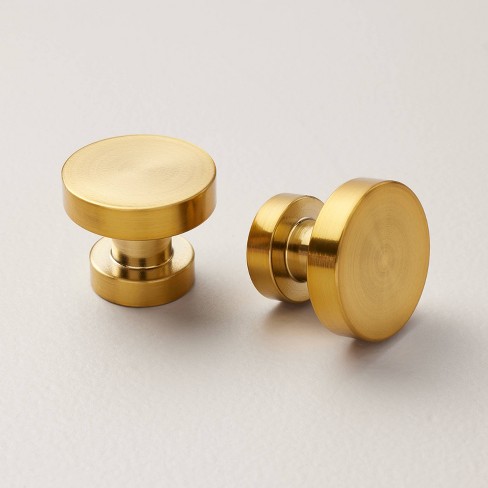 Vintage Cabinet Knobs Brass Plated (set Of 2) - Hearth & Hand