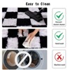 LOVEVOOK 5x7ft Checkered Area Rugs for Living Room, Bedroom, Soft Shaggy Black and White Rugs Kids Room, Non-Slip Fuzzy Carpet Indoor - 4 of 4