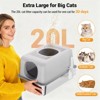 Stainless Steel Cat Litter Box with Top & Front Entry – 20L Enclosed Litter Tray, Odor-Resistant, Anti-Leak, Easy Clean for Multi-Cat Homes - 3 of 4