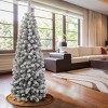 National Tree Company First Traditions Unlit Pencil Slim Flocked Acacia Hinged Artificial Christmas Tree - 3 of 3