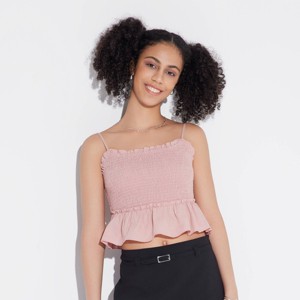 Women's Game Day Smocked Peplum Tank Top - Wild Fable™ - 1 of 4