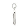 Black Bow Jewelry Sterling Silver and CZ, Lauren Collection, Initial V Pendant - 2 of 4