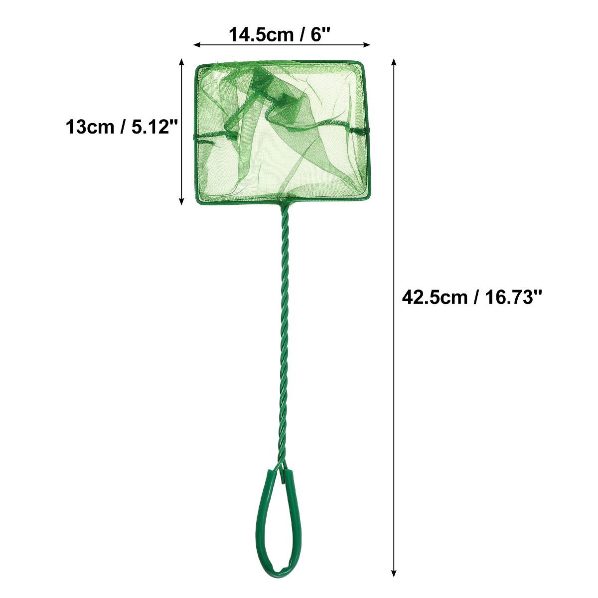 Unique Bargains Aquarium Fish Net Aquarium Fish Tank Accessories Small Fish Fine Net Green 6'' 3Pcs - thumbnail 4