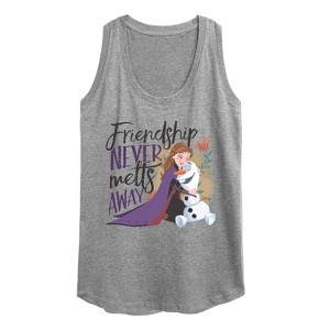 Women's - Frozen 2 - Friendship Never Melts Away Graphic Racerback Tank - 1 of 4