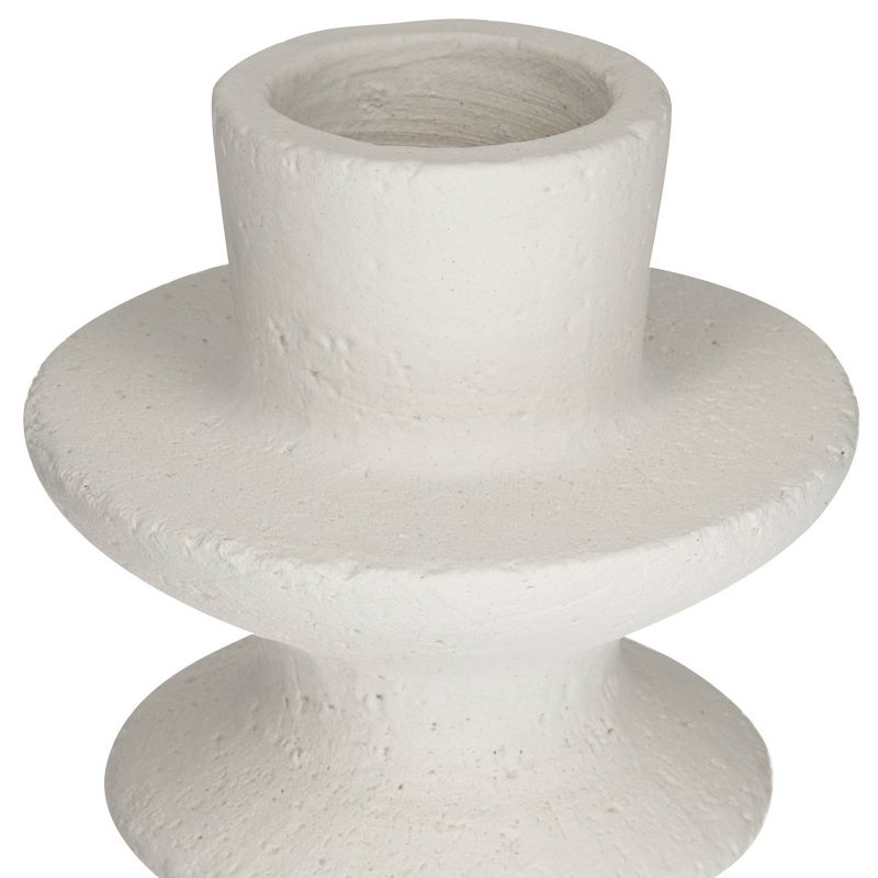 Studio 55D Baust 14 1/2" High White Ceramic Tiered-Top Decorative Vase, 3 of 7