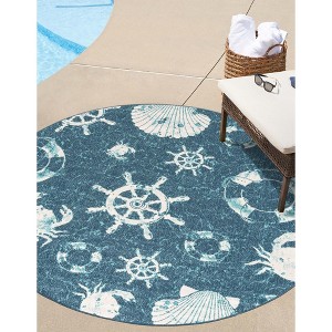 Unique Loom Outdoor Coastal Collection Area Rug - Marmaris (' " x ' "  ) - 1 of 4