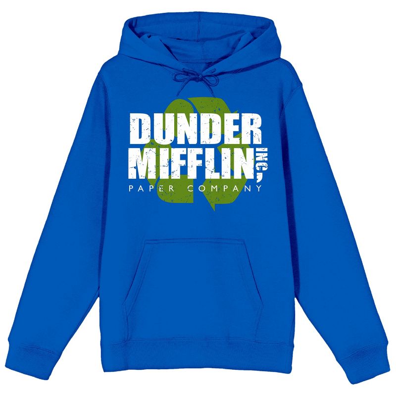 The Office Dunder Mifflin Inc Paper Company Adult Royal Blue Hoodie, 1 of 4