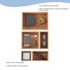 Drawer Organizer -5 Compartment Modular Natural Wood Bamboo Space Saver Tray Storage for Kitchen, Office, Bedroom and Bathroom by Hastings Home - 2 of 4