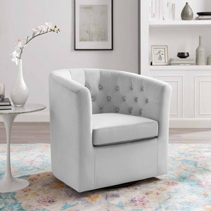 Prospect Tufted Performance Velvet Swivel Armchair - Modway - 1 of 4