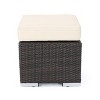 GDFStudio  Avianna Outdoor Wicker Ottomans with Cushion (Set of 2) - 4 of 4