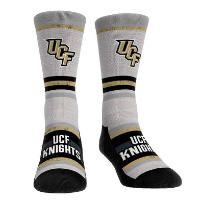 NCAA UCF Knights Adult Cool Gray Block Crew Socks - L/XL