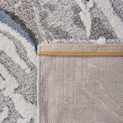 Century Blue and Gray Abstract Synthetic Area Rug 6'7" x 9'