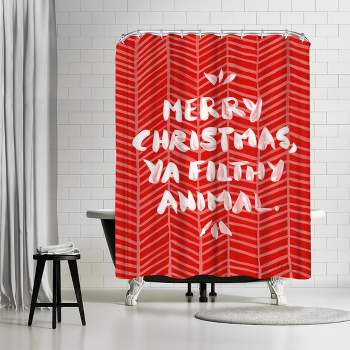Americanflat 71" x 74" Shower Curtain, Filthy Animal by Cat Coquillette