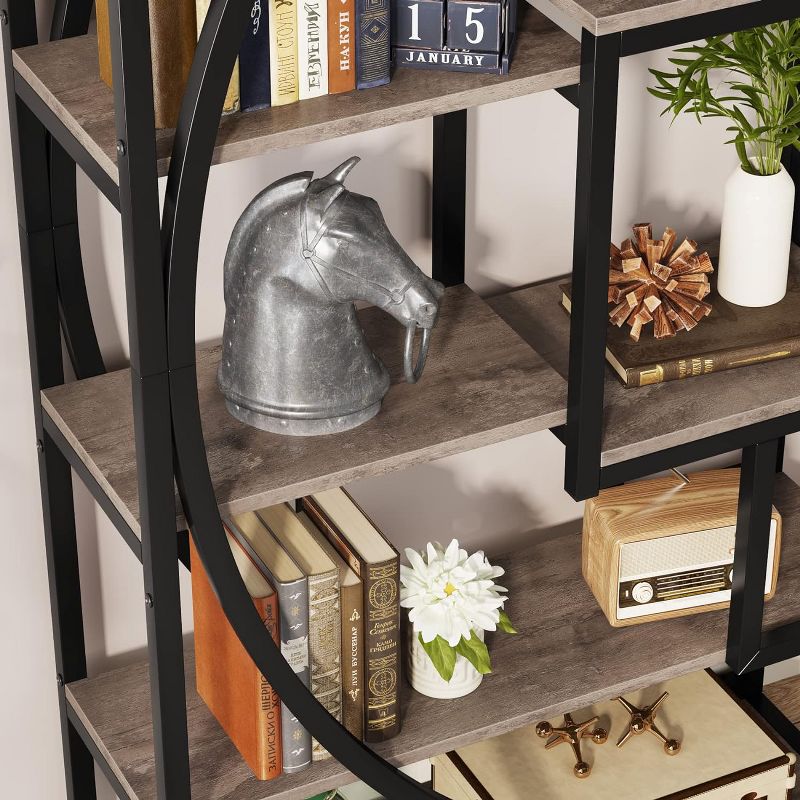 Tribesigns 5-Tier Bookshelf, 70.8" Tall Book Shelf Display Rack with 8 Open Storage Shelves, 5 of 8