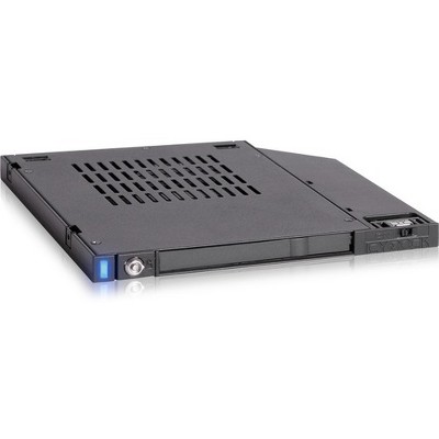 Icy Dock FlexiDOCK MB511SPO-1B Drive Bay Adapter for 5.25" Serial ATA/600 - Slim SATA Host Interface Internal - Black - 1 x HDD Supported