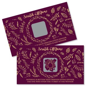Big Dot of Happiness Elegant Thankful for Friends - Friendsgiving Thanksgiving Party Game Scratch Off Cards - 22 Count - 1 of 4