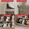 Acekool 3-Tier Toy Storage Organizer, 5-Section Wooden Bookcase Cabinet for Kids, 2-Pack Farmhouse Organizer, Grey - 4 of 4