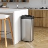 iTouchless Stainless Steel Sensor Trash Can w/AbsorbX Odor Control 14 Gal Silver IT14SC - 3 of 4