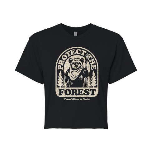 Women's - Star Wars - Ewok Protect The Forest Cropped Graphic T-Shirt - image 1 of 4