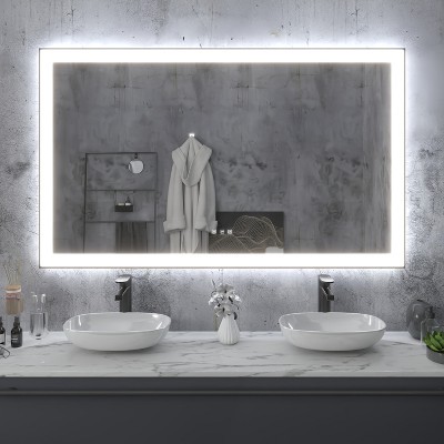 Black Framed LED Mirror